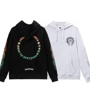 CHROME HEARTS スーパーコピー パーカー 鮮麗 多彩 レインボーロゴ ブラックホワイト クロムハーツ