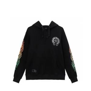 CHROME HEARTS スーパーコピー パーカー 鮮麗 多彩 レインボーロゴ ブラックホワイト クロムハーツ