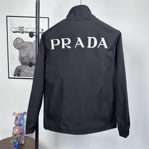 PRADA コピー ナイロンジャケット 防風 防水 軽量 シンプルデザイン アウター メンズ プラダ