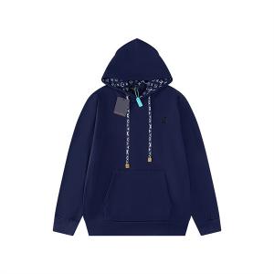 ルイ・ヴィトン LOUIS VUITTON コピー 花柄ローププリント フーディ パーカー 帽子プリント＋フロントラインストーン加工 高級ジャカードドローコード 使用感柔らかく上質な仕上がり