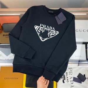 PRADA スーパーコピー スウェット トレーナー  カジュアル シック タイガーロゴ プリント プラダ