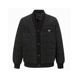 プラダ コピー ダウンジャケット質 上品 ブラック メンズ レディース シンプル PRADA