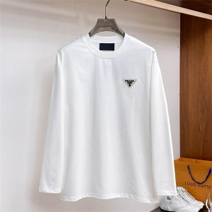 PRADA コピー 長袖Tシャツ シンプル クラシック モード スタイリッシュ ブラック プラダ