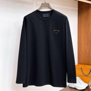 プラダ スーパーコピー 長袖Tシャツ エレガント ミニマル シンプル ホワイト 優良 PRADA