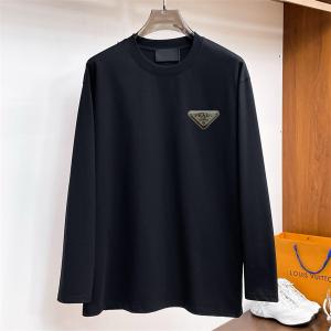 プラダ スーパーコピー 長袖Tシャツ ブラック  カジュアル モードスタイル 新登場 PRADA