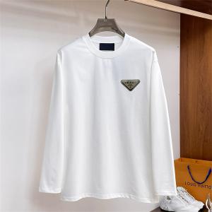 プラダ スーパーコピー 長袖Tシャツ ブラック  カジュアル モードスタイル 新登場 PRADA