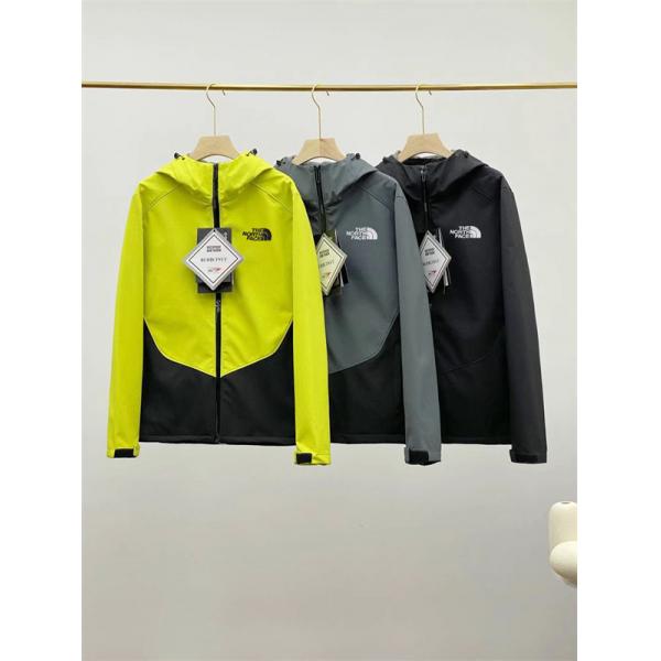 THE NORTH FACE 偽物 ジャケット スポーティ スタイリッシュ 防風 イエローグレー ノースフェイス