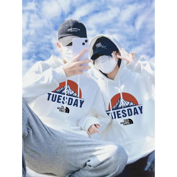 THE NORTH FACE 偽物 ペアルック パーカー カジュアル トレンド 快適 ホワイト ノースフェイス