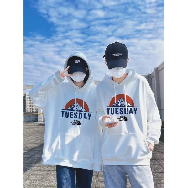 THE NORTH FACE 偽物 ペアルック パーカー カジュアル トレンド 快適 ホワイト ノースフェイス