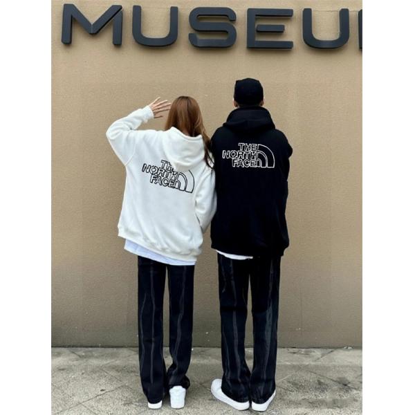 THE NORTH FACE コピー ペアルック パーカー カジュアル トレンド 快適 ブラックホワイト ノースフェイス