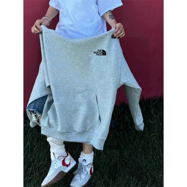 THE NORTH FACE 偽物 パーカー アート風 デザイン感 個性派 ホワイト プレミアム ノースフェイス