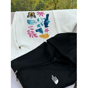 THE NORTH FACE スーパーコピー パーカー フラワーアート 可愛い ナチュラル ホワイト ノースフェイス