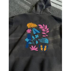 THE NORTH FACE スーパーコピー パーカー フラワーアート 可愛い ナチュラル ホワイト ノースフェイス