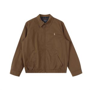 Ralph Lauren 激安 ラルフローレン 哈林顿ジャケット メンズ レディース兼用 ブラウン 綿100% 刺繍ロゴ RL12168 カジュアル アウター 易梦玲同款