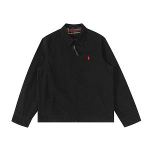 Ralph Lauren 激安 ラルフローレン 3色 ヴィンテージ ハリントンジャケット メンズ レディース兼用 秋冬 厚手 コットン チェック裏地 刺繍ロゴ クラシック アウター
