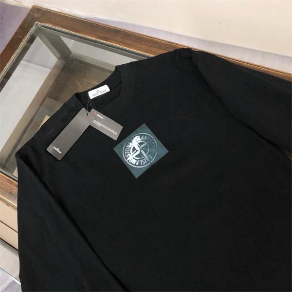 STONE ISLAND スーパーコピー 長袖ｔシャツ限定 ワンポイントロゴ 上品 ブラック ストーンアイランド