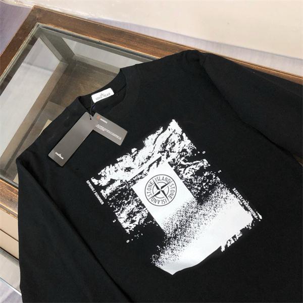 ストーンアイランド 長袖ｔシャツ偽物 トレンド グラフィックデザイン 高品質 ホワイト STONE ISLAND