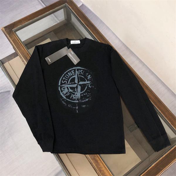 ストーンアイランド 長袖ｔシャツコピー 上質 ヴィンテージロゴ 人気 ブラック STONE ISLAND