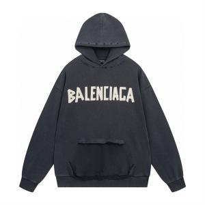 BALENCIAGA コピー 激安 バレンシアガ 25SS 新作 フーディ パーカー メンズ レディース兼用 ヴィンテージ加工 オーバーサイズ ストリート カジュアル トレーナー