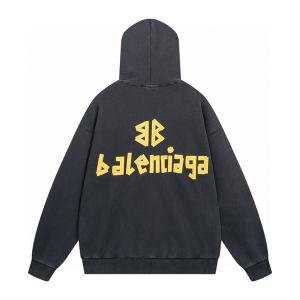 BALENCIAGA コピー 激安 バレンシアガ 25SS 新作 フーディ パーカー メンズ レディース兼用 ヴィンテージ加工 オーバーサイズ ストリート カジュアル トレーナー