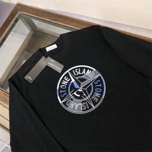 ストーンアイランド 偽物 パーカー 秋スタイル 高級 人気 ブルーコンパスロゴ ブラック STONE ISLAND