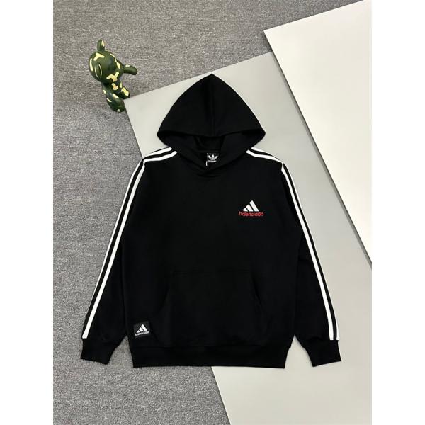 BALENCIAGA コピー 激安 バレンシアガ コラボ風 ロゴフーディ パーカー メンズ レディース兼用 ブラック スポーツ カジュアル ストリート 長袖 トップス