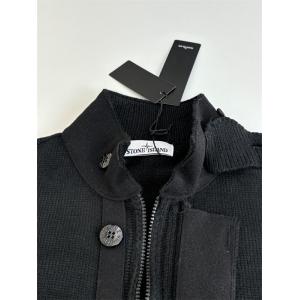 ストーンアイランド コピー ニット カーディガン 高級 人気 ブラック 新登場 STONE ISLAND