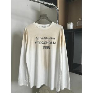 Acne Studios コピー 激安 アクネステュディオズ ロングスリーブTシャツ メンズ レディース兼用 STOCKHOLM 1996 ロゴ 長袖 カジュアル トップス シンプル