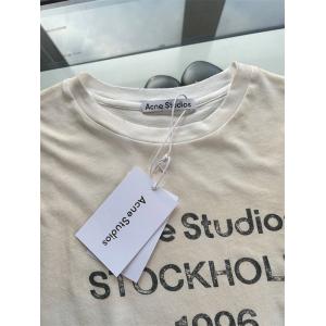 Acne Studios コピー 激安 アクネステュディオズ ロングスリーブTシャツ メンズ レディース兼用 STOCKHOLM 1996 ロゴ 長袖 カジュアル トップス シンプル