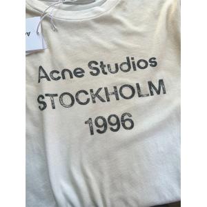 Acne Studios コピー 激安 アクネステュディオズ ロングスリーブTシャツ メンズ レディース兼用 STOCKHOLM 1996 ロゴ 長袖 カジュアル トップス シンプル