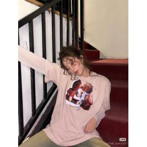 Acne Studios コピー 激安 アクネステュディオズ テディベアプリント ロングスリーブTシャツ メンズ レディース兼用 長袖 カジュアル トップス 春秋新作 かわいい
