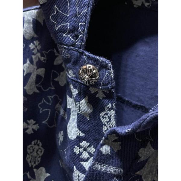 CHROME HEARTS スーパーコピー 高級 華やか デニムシャツ 総柄クロスプリント クロムハーツ