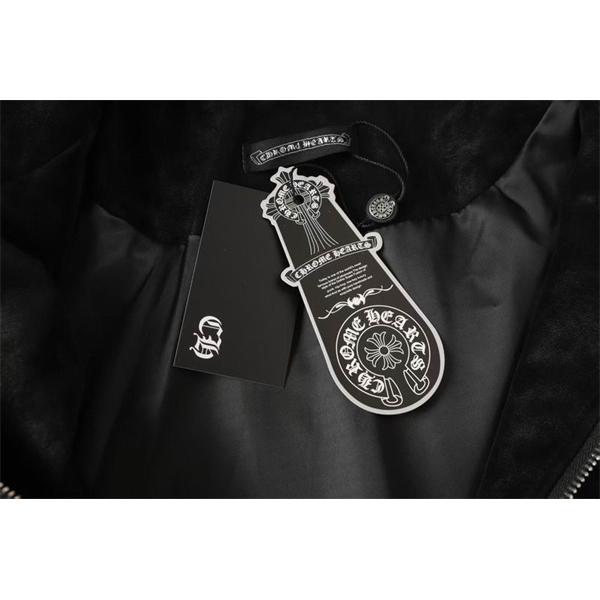 CHROME HEARTS 偽物 シンプル 上質 スエードジャケット ワンポイントクロス クロムハーツ
