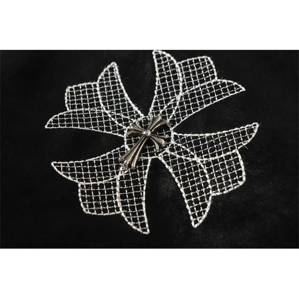 CHROME HEARTS 偽物 シンプル 上質 スエードジャケット ワンポイントクロス クロムハーツ