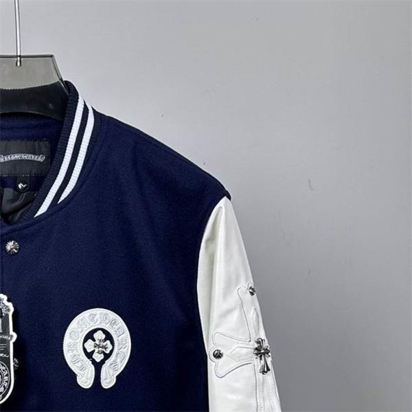 クロムハーツ 偽物 おしゃれ 重厚 レザースタジャン ブラック 入手困難 CHROME HEARTS