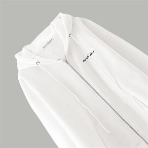 Acne Studios アクネステュディオス コピー 激安 ロゴパーカー ジップアップフーディー メンズ レディース オーバーサイズ 白 黒 スウェット シンプル カップル ペアルック