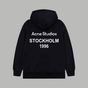 Acne Studios アクネステュディオス コピー 激安 ロゴパーカー ジップアップフーディー メンズ レディース オーバーサイズ 白 黒 スウェット シンプル カップル ペアルック