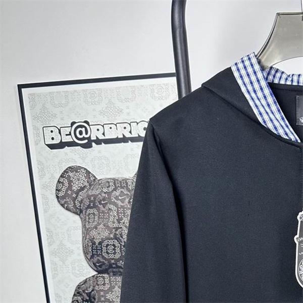 CHROME HEARTS コピー カジュアル 上質 パーカー チェックフード クロス刺繍 クロムハーツ