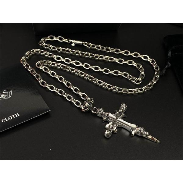 クロムハーツ スーパーコピー 重厚 精巧 ネックレス クロススカル デザイン CHROME HEARTS