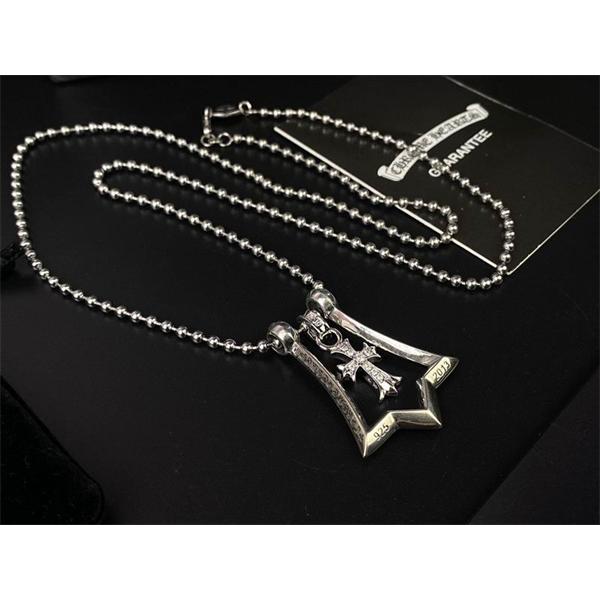 クロムハーツ コピー 精巧 重厚 ネックレス トライバルクロス デザイン CHROME HEARTS