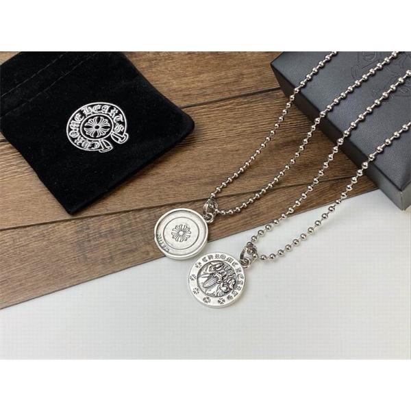 CHROME HEARTS コピー ラグジュアリー 精巧 シルバーネックレス コインペンダント クロムハーツ
