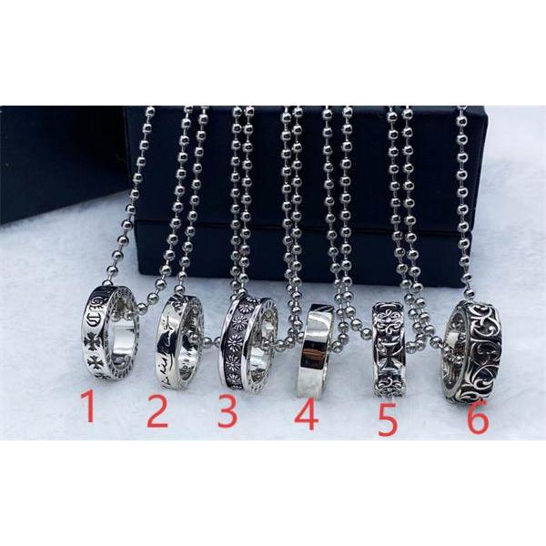 CHROME HEARTS コピー 端正 精緻 シルバーネックレス リングチャームデザイン クロムハーツ