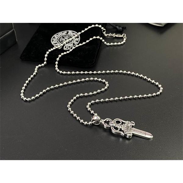 CHROME HEARTS 偽物 重厚 モード シルバーネックレス ダガーモチーフ ペンダント クロムハーツ