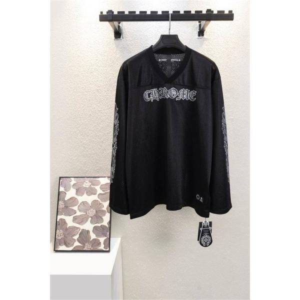 クロムハーツ コピー エッジの効いた ラグジュアリー メッシュ 長袖ｔシャツ CHROME HEARTS