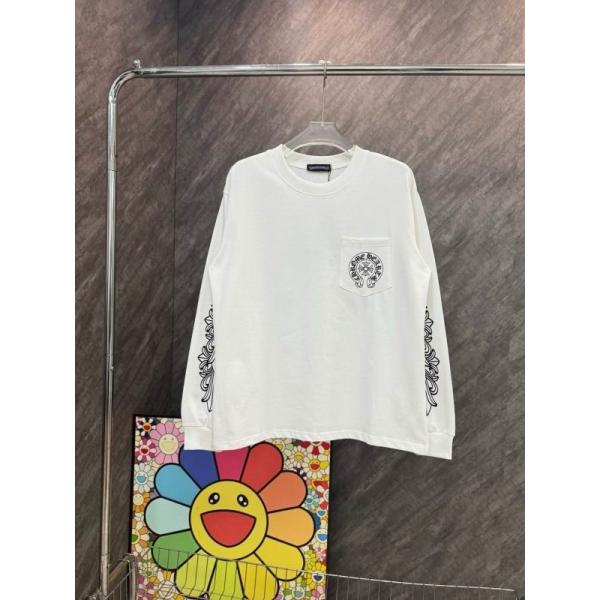 CHROME HEARTS コピー コンテンポラリー ストリート 長袖Tシャツ チェンドウリミテッドロゴ クロムハーツ