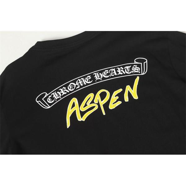 クロムハーツ 偽物 ダイナミック クールスタイル 長袖Tシャツ ASPENロゴデザイン CHROME HEARTS