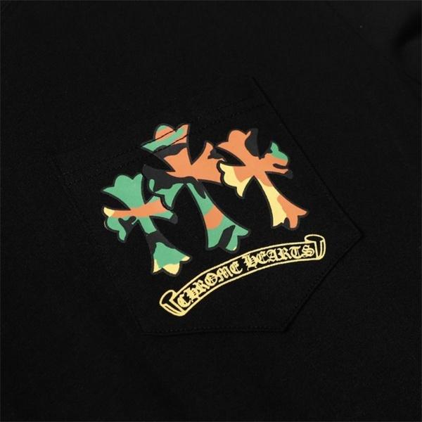CHROME HEARTS コピー エネルギッシュ ポップアート風 長袖Tシャツ マルチカラーロゴ クロムハーツ