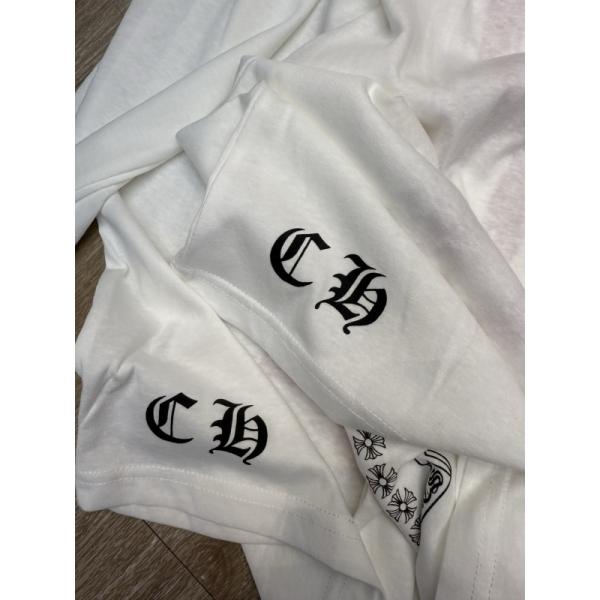 クロムハーツ スーパーコピー アメリカンヴィンテージ スタイル 長袖Tシャツ 星条旗プリント CHROME HEARTS