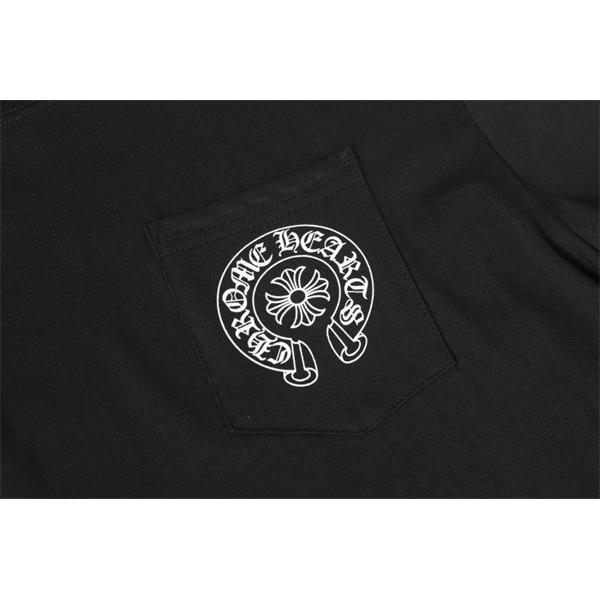 クロムハーツ コピー コンテンポラリー ミックスカラーデザイン 長袖Tシャツ サイドグラフィック CHROME HEARTS
