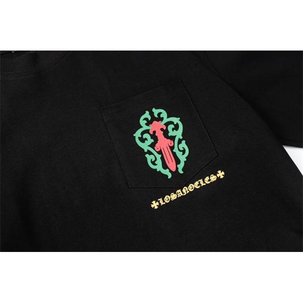 クロムハーツ スーパーコピー ボタニカルアート テイスト 長袖Tシャツ ロサンゼルスロゴデザイン CHROME HEARTS